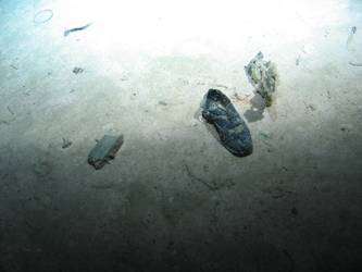 Remnants of .5 inch quad machine gun mount